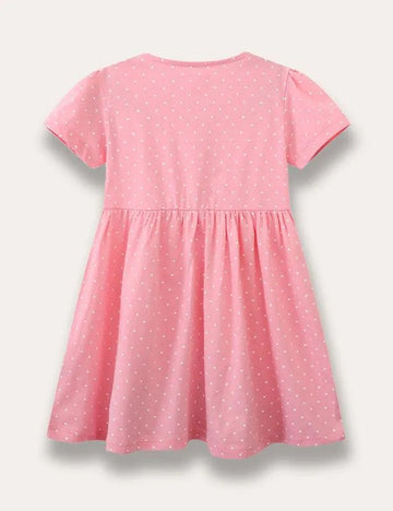 Animal Appliqué Dotted Dress - Mini Taylor